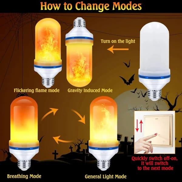 Huge sale 48% OFF-Today Only🔥2023 UPGRADE LED FLAME LIGHT BULB With Gravity Sensing Effect Imported from Germany
