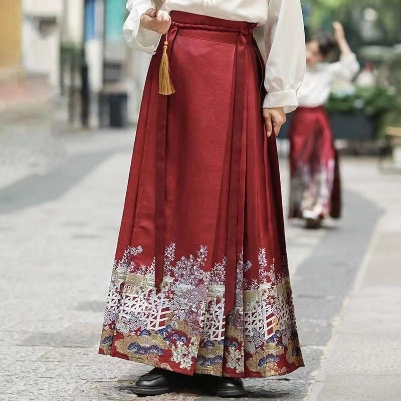 New Chinese-style High-end National Wind Horse-faced Skirt