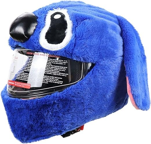 Funny Cartoon Plush Motorcycle Helmet Full Protective Cover