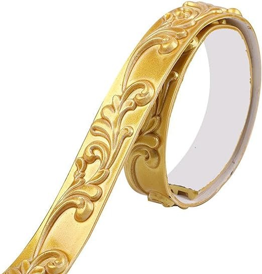 Flexible Molding Trim 3D Wall Edging Strip Self Adhesive, Peel and Stick Wall Trim for Door Mirror Frame Cabinet Photo Frame Home Decor