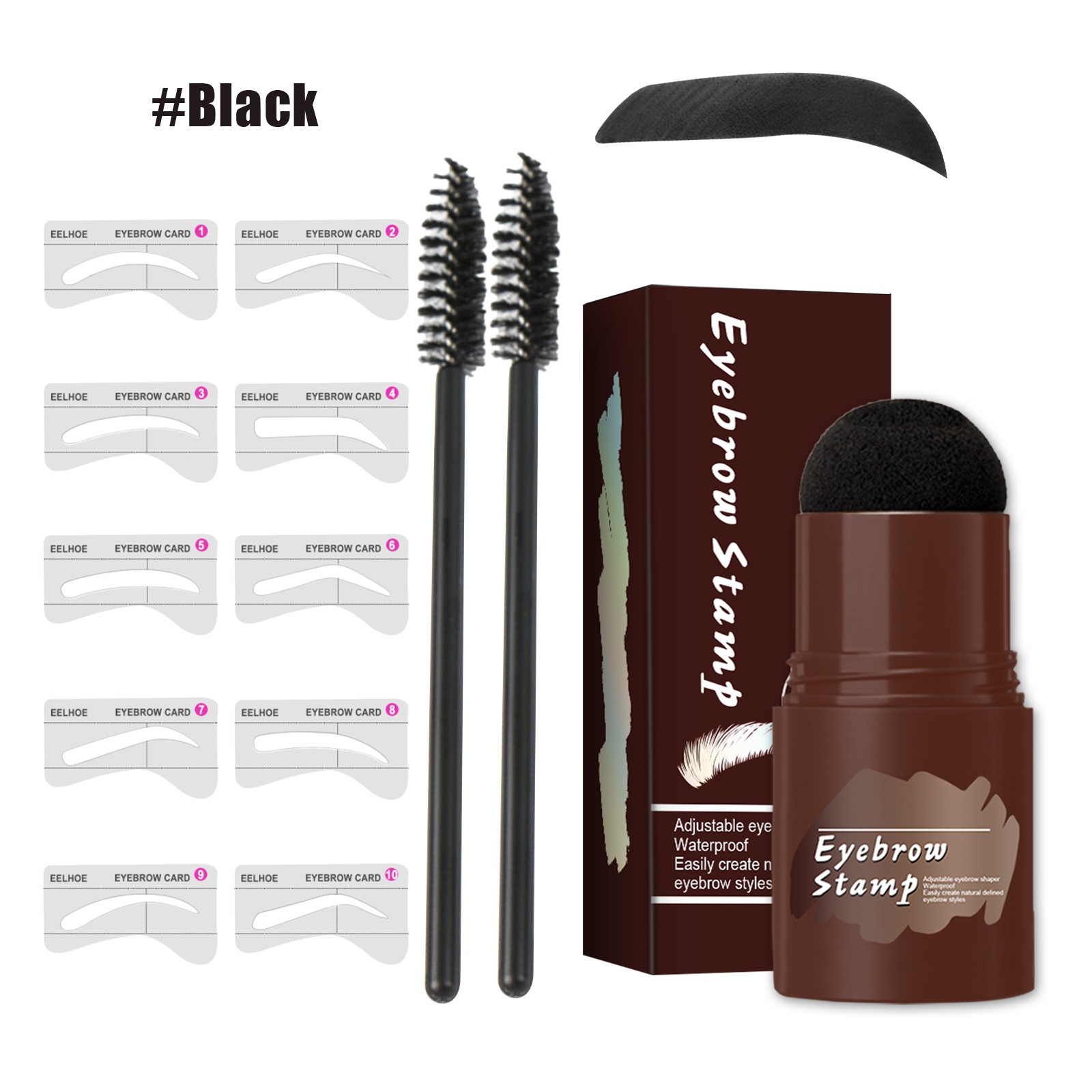 🔥Last day 75% OFF-3 In 1 multifunctional Waterproof Perfect Brows Stencil & Stamp Kit