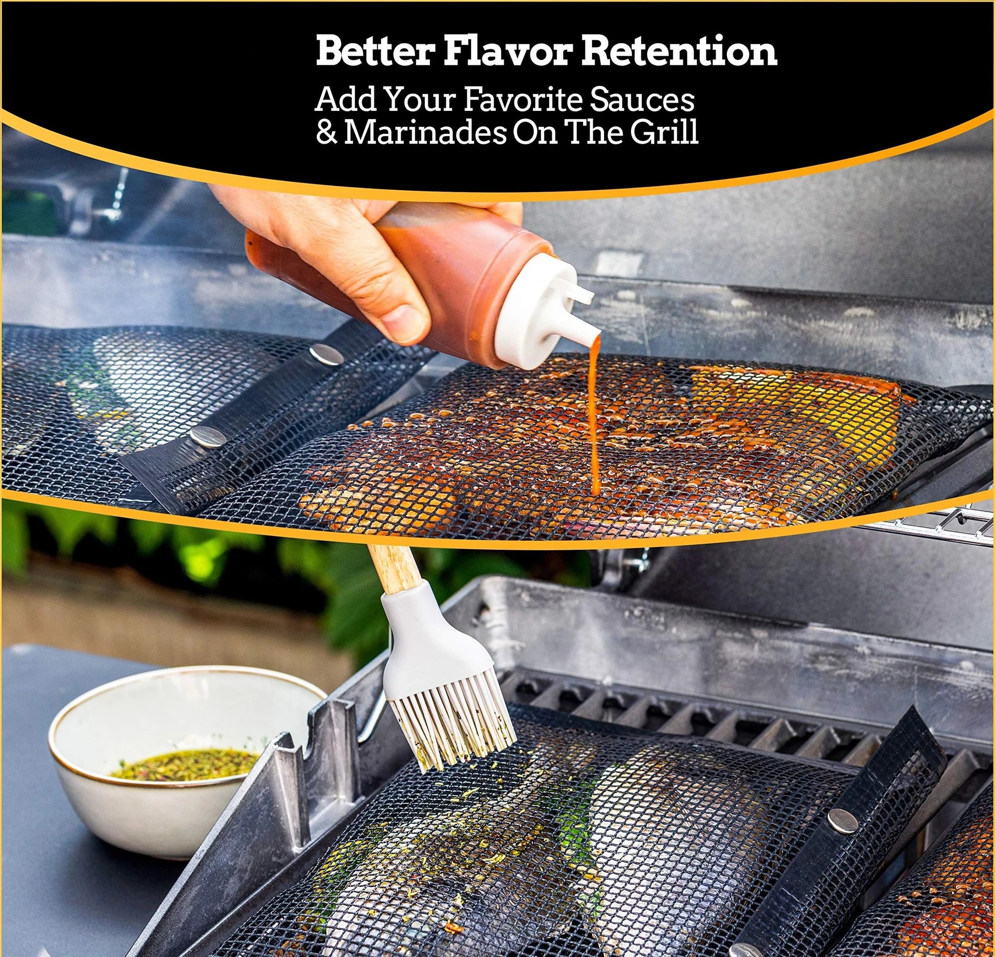 Last Day Promotion SAVE 49% OFF🔥Reusable Non-Stick BBQ Mesh Grilling Bags