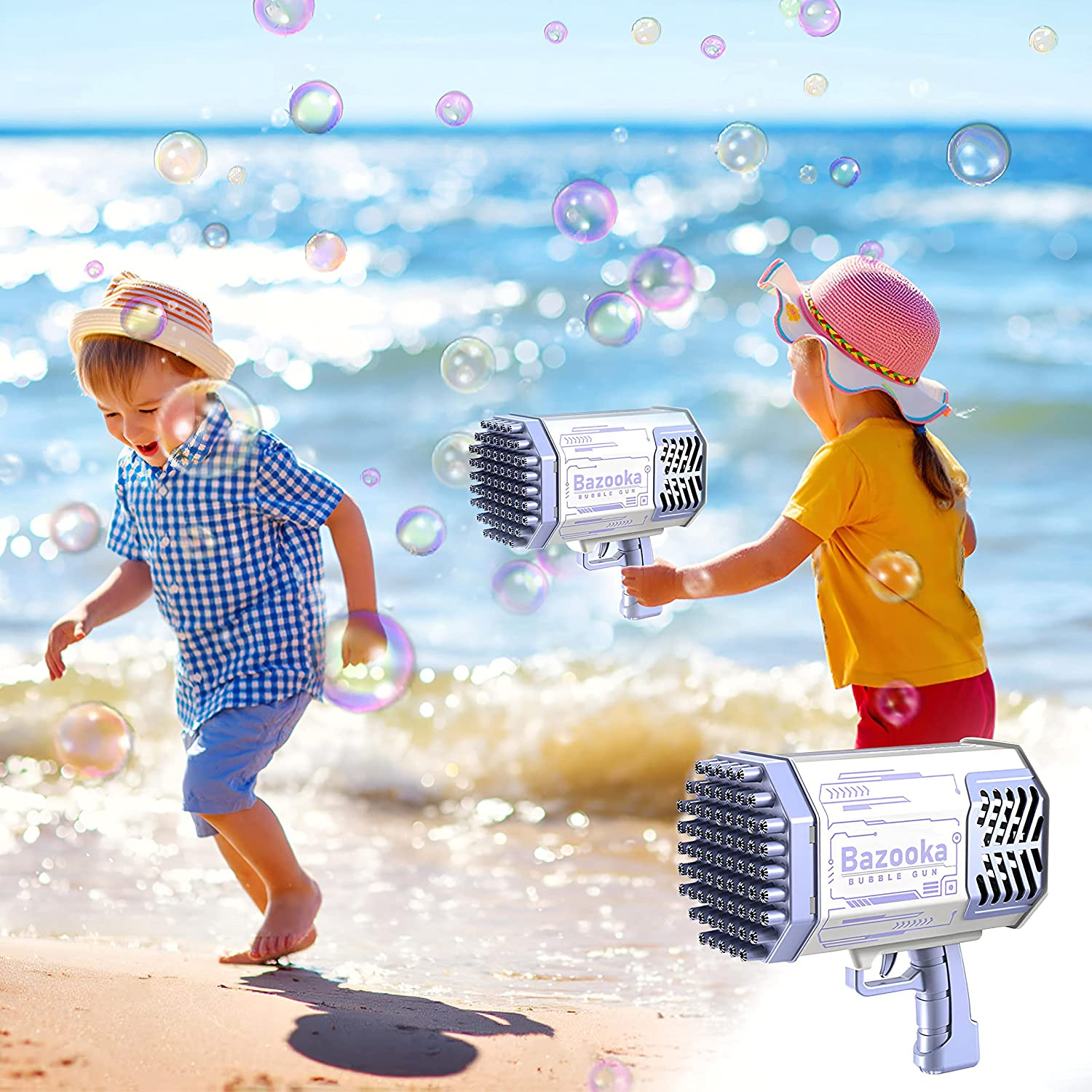 ✨Children's Day Sale🎁-40-Hole Bubble Gun With Colorful Led Lights🔥