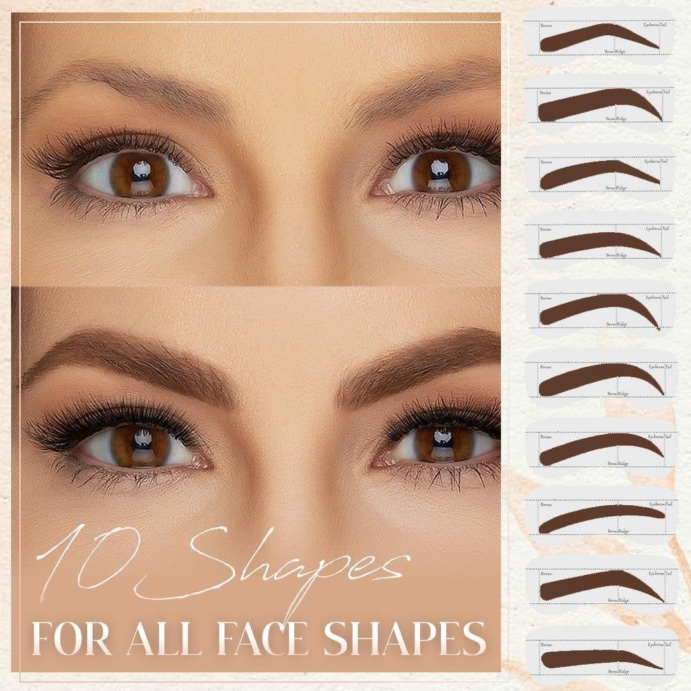 🔥Last day 75% OFF-3 In 1 multifunctional Waterproof Perfect Brows Stencil & Stamp Kit