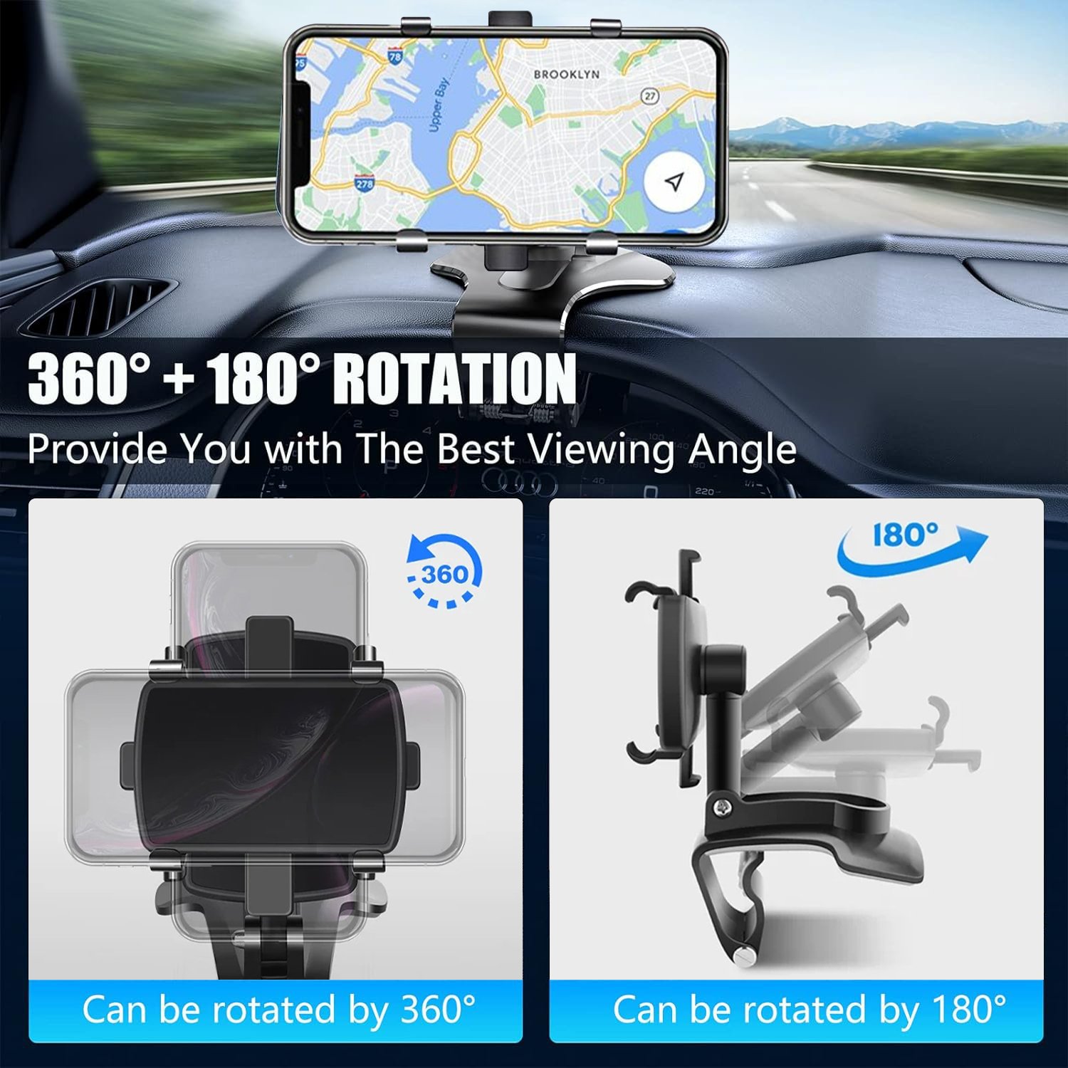 2024 True Upgraded🔥360°Multifunctional Car Dashboard Mobile Phone Holder