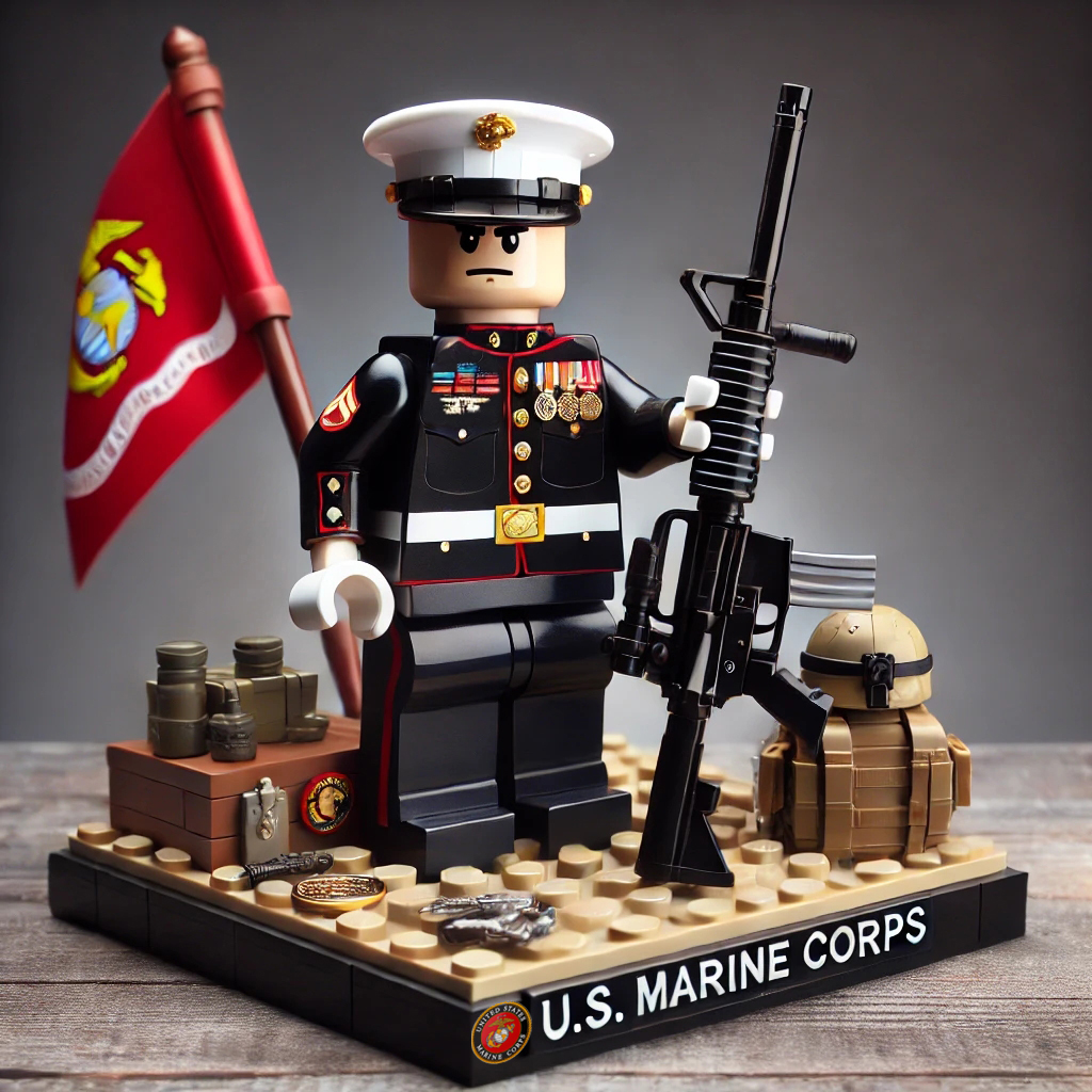 Veteran Tribute Minifigs Set - U.S. Military 250th Anniversary Patriotic LEGO Blocks