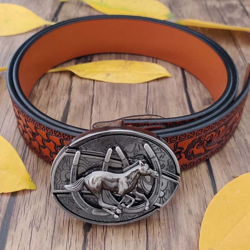 Fashion Punk Men's Genuine Leather Belt With Knife