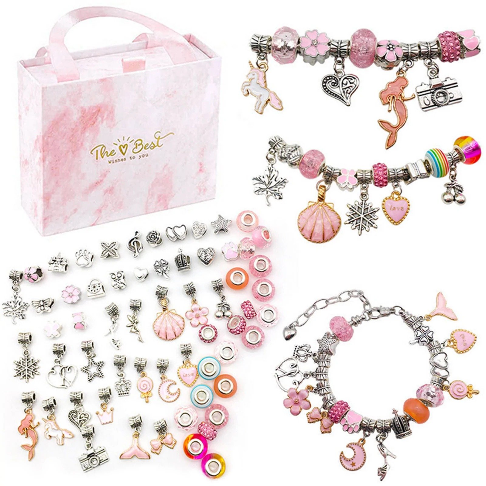 🎄Christmas Hot Sale🤩Charm Bracelet Jewerly Making Kit - The Best Gift For Children