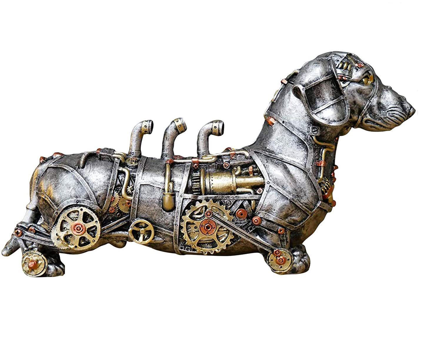 An Eye-Catching Ornament! - Industrial Gothic Steampunk Daschund Sausage Dog Metal Home Thanksgiving Day/Christmas gift