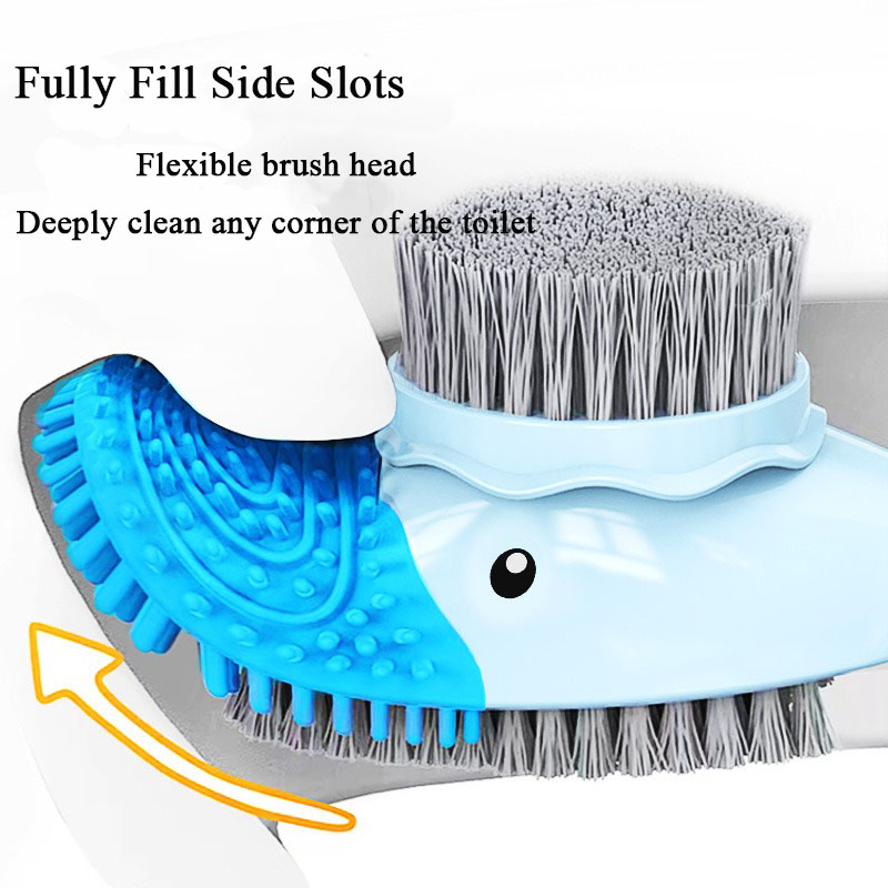 Cartoon Cute Duck Toilet Brush With Liquid Spray🏠