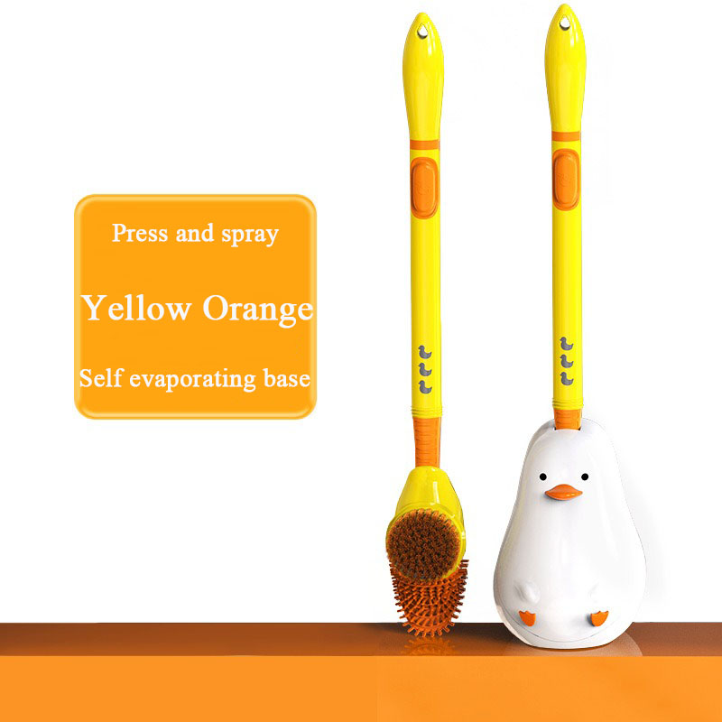 Cartoon Cute Duck Toilet Brush With Liquid Spray🏠