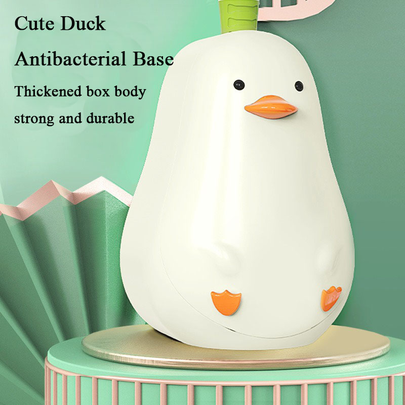 Cartoon Cute Duck Toilet Brush With Liquid Spray🏠