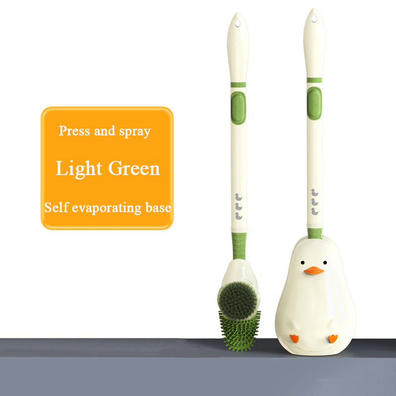 Cartoon Cute Duck Toilet Brush With Liquid Spray🏠
