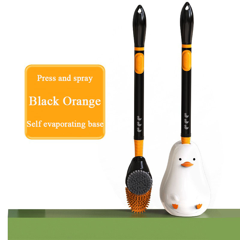 Cartoon Cute Duck Toilet Brush With Liquid Spray🏠