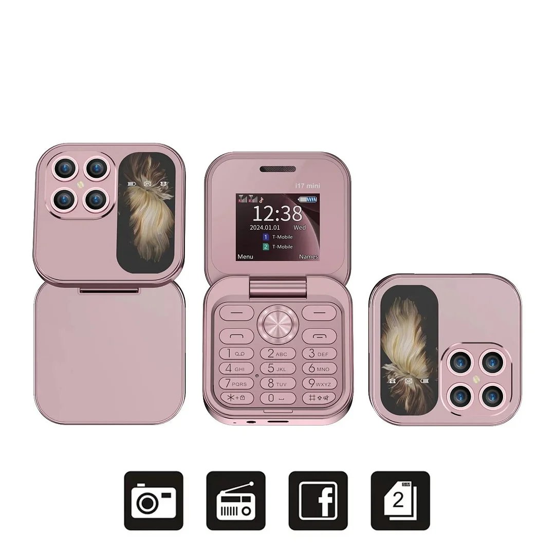 [Counter genuine]2024 New Mini Flip Mobile Phone 2 SIM Card Small Display Foldable Cell Phone