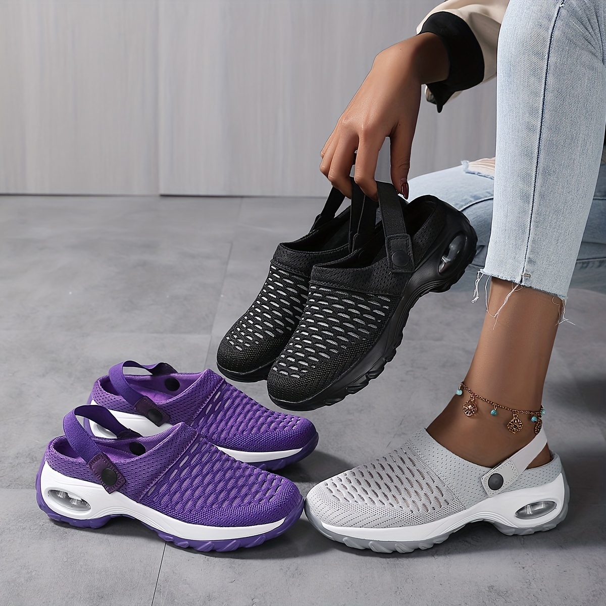 ⭐ Last Day Sale 50% OFF ⭐Women's Orthopedic Clogs With Air Cushion Support to Reduce Back and Knee Pressure
