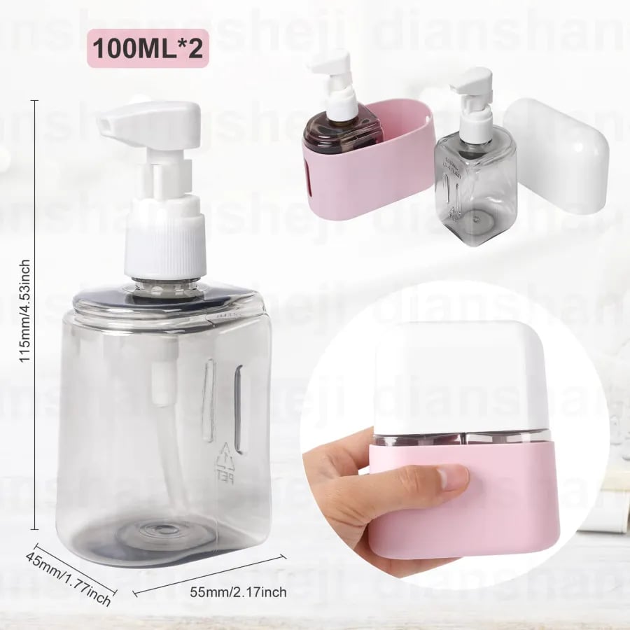 🎁2023-Christmas Hot Sale🎁 Mini Shampoo Dispenser Portable Travel Bottle Set