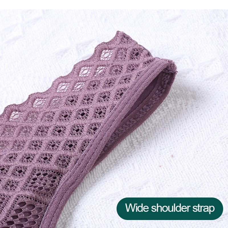 Plus Size Skin-Friendly Cotton Front Button Bra