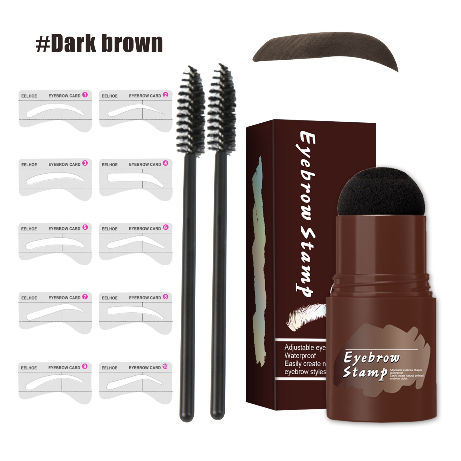 🔥Last day 75% OFF-3 In 1 multifunctional Waterproof Perfect Brows Stencil & Stamp Kit