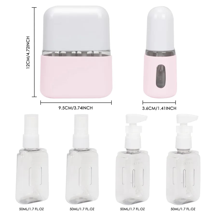 🎁2023-Christmas Hot Sale🎁 Mini Shampoo Dispenser Portable Travel Bottle Set