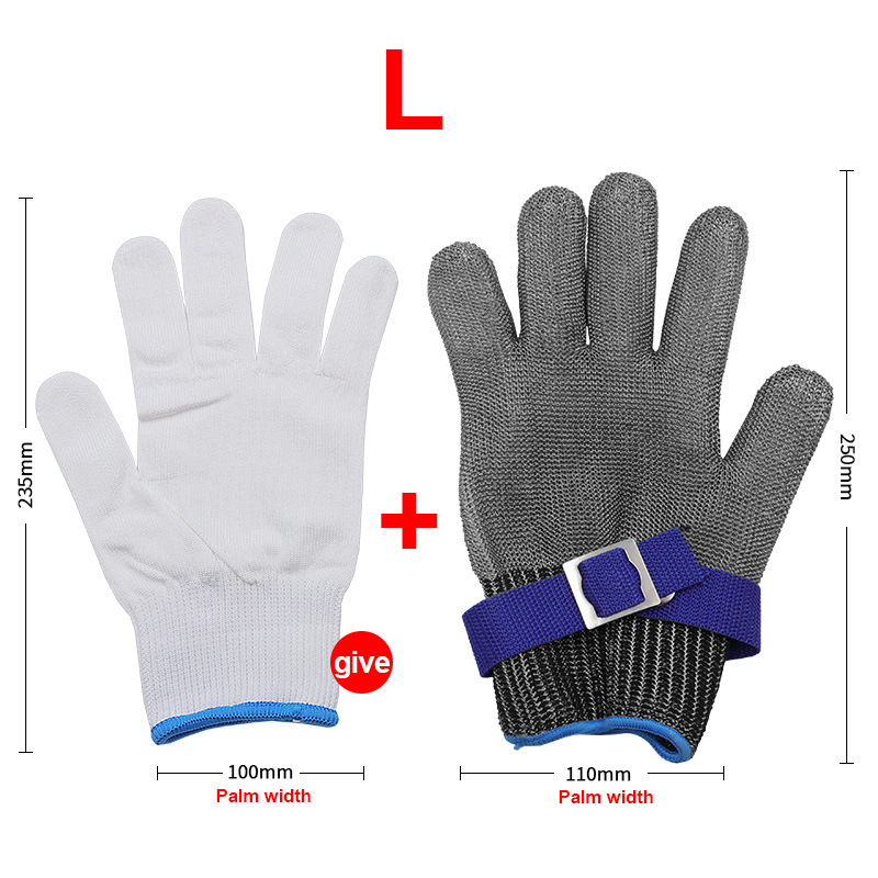 Anti-cutting metal gloves cutting and slaughtering chainsaw operation labor protection hand protection stainless steel wire gloves