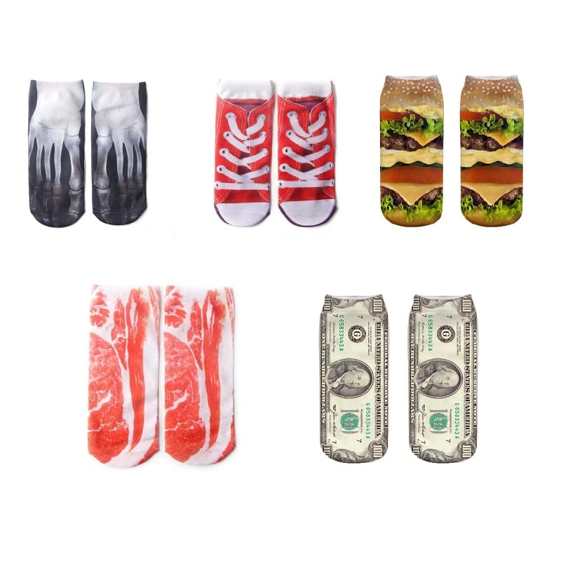 🔥BUY MORE SAVE MORE —Women Manicure Print Flip Flop Socks