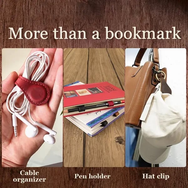 Last Day Sale 49%🔥TimelessMark - Magnetic Leather Bookmark