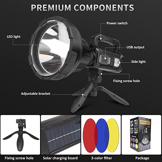 🌈New Year Promotion - LED High power 90000 lumen Handheld Flashlight