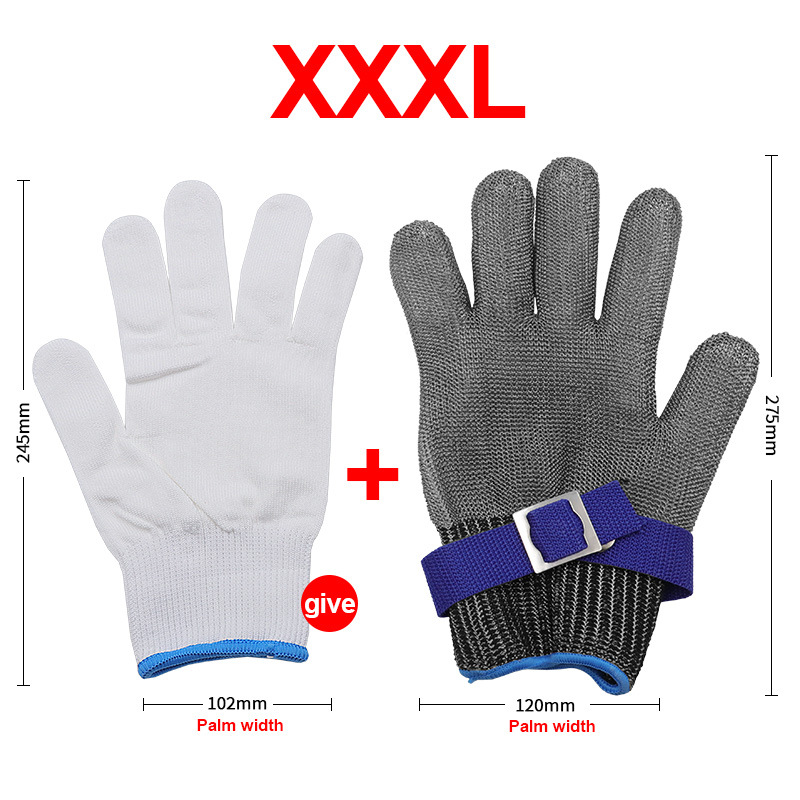 Anti-cutting metal gloves cutting and slaughtering chainsaw operation labor protection hand protection stainless steel wire gloves
