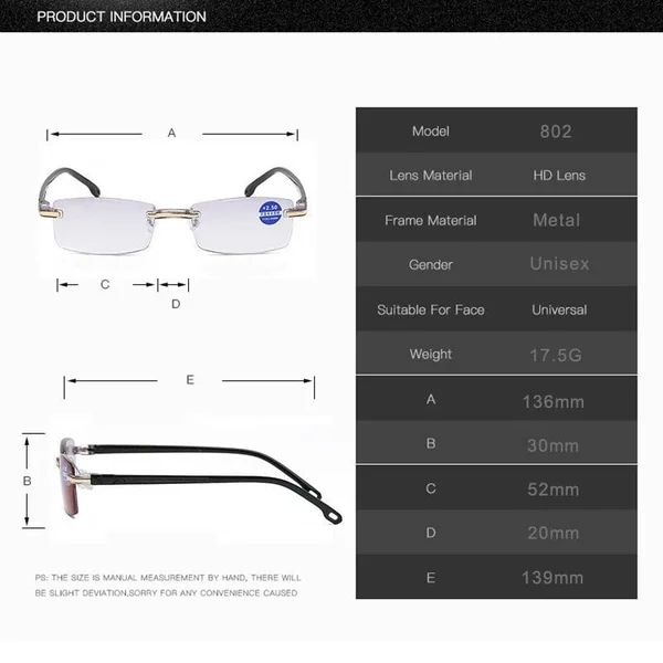 🔥LAST DAY 75% OFF🔥Ussyltd Sapphire High Hardness Anti-blue Progressive Far And Near Dual-Use Glasses