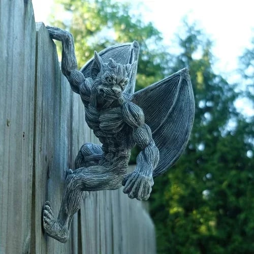 (🔥HOT SALE NOW 49% OFF) - Purely handmade - Dragon Winged Gargoyle Fence Hanger