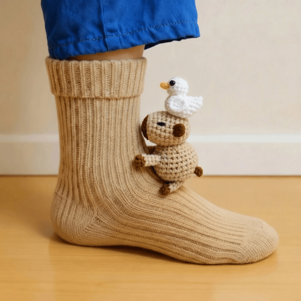 🔥LAST DAY 49% OFF🦥2025 3D Knit Animal Socks (A pair)🧦