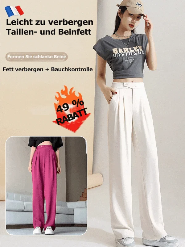 🔥Buy 2, 10% off🔥Figure-flattering, versatile wide-leg, high-waisted trousers