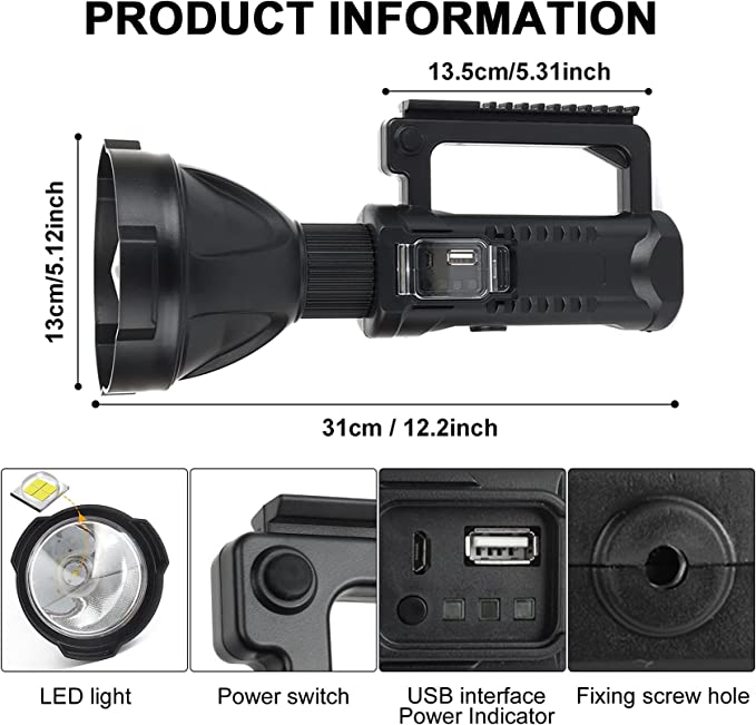 🌈New Year Promotion - LED High power 90000 lumen Handheld Flashlight
