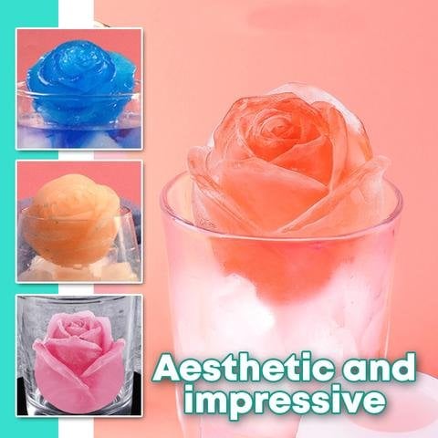 🔥3D Silicone Rose Shape Ice Cube Mold