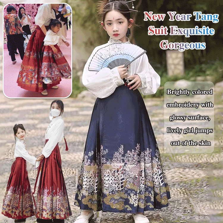 New Chinese-style High-end National Wind Horse-faced Skirt