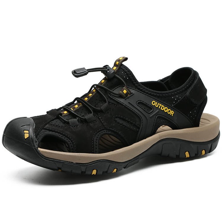 ✨  Perfect for Outdoor Adventures! ✨Men's Sport Sandals: Hiking! Beach! Water-Resistant! Closed Toe Leather!