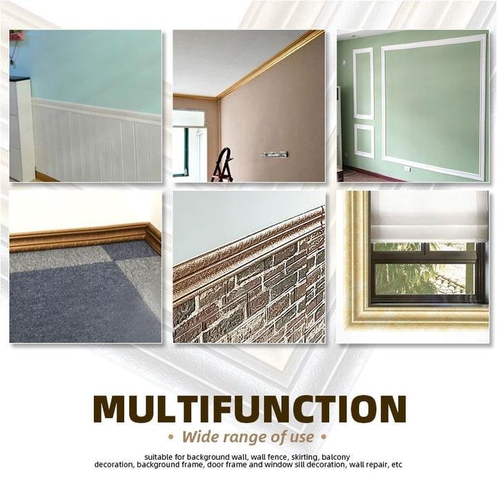 🎁2023-Christmas Hot Sale🎁Adhesive Environmental Protection 3D Wall Edging Strip (7.55 FEET/ROLL)