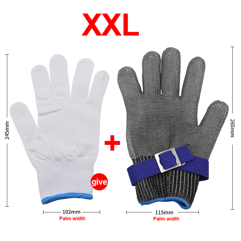 Anti-cutting metal gloves cutting and slaughtering chainsaw operation labor protection hand protection stainless steel wire gloves