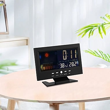 (🎁2023-Christmas Hot Sale🎁)Digital LED Temperature Humidity Monitor Weather Forecast LED Table Alarm Clock