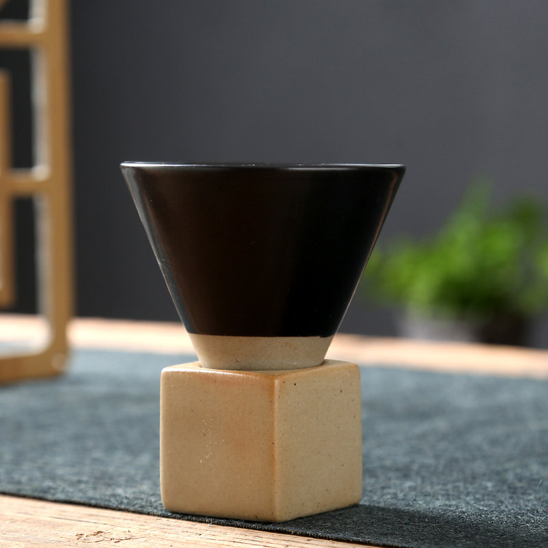 Handmade Ceramic Vintage Coffee Mug(Set includes base)