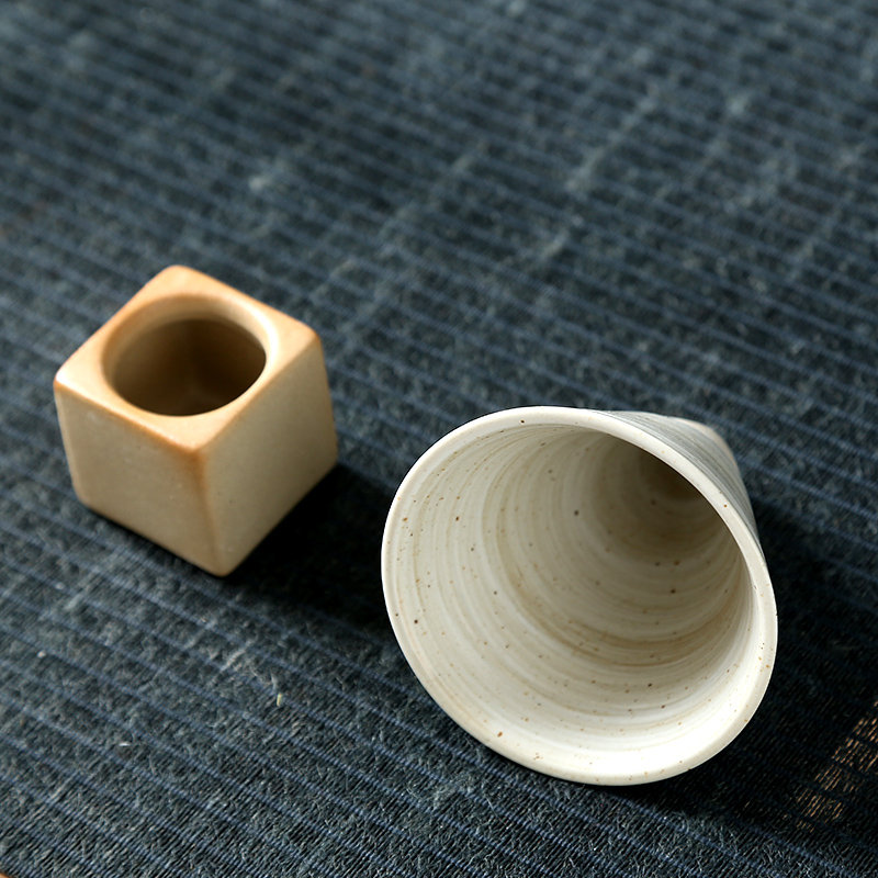 Handmade Ceramic Vintage Coffee Mug(Set includes base)
