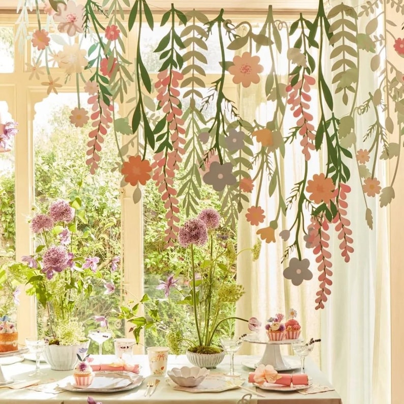 Leaves & Flowers Paper Garland Banner