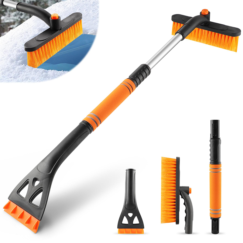 Telescopic Ice Scraper and Snow Brush for Car Windshield