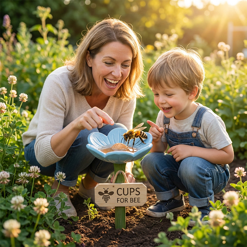 Flower-shaped Water Station for Bees
