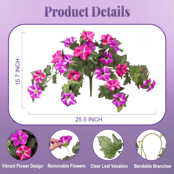 🔥Spring Faux Petunias Silk Flower UV Resistant No Fade Floral
