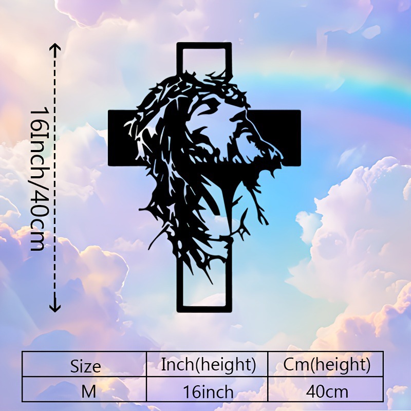 Christianartworkshop Biblical Verse Cross Metal Wall Decor: Daily Faith Reminder