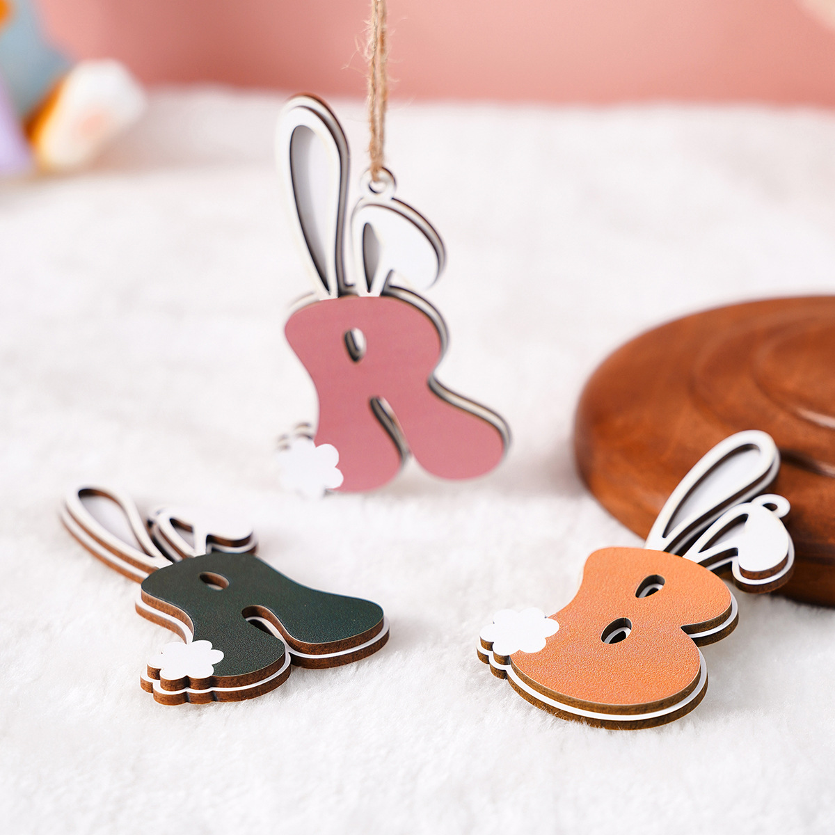 Bunny Letter Easter Basket Tag