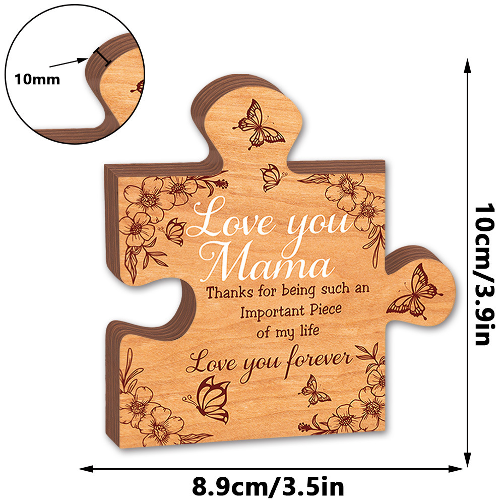 Mother's Day Heart-Shaped Wooden Display Table