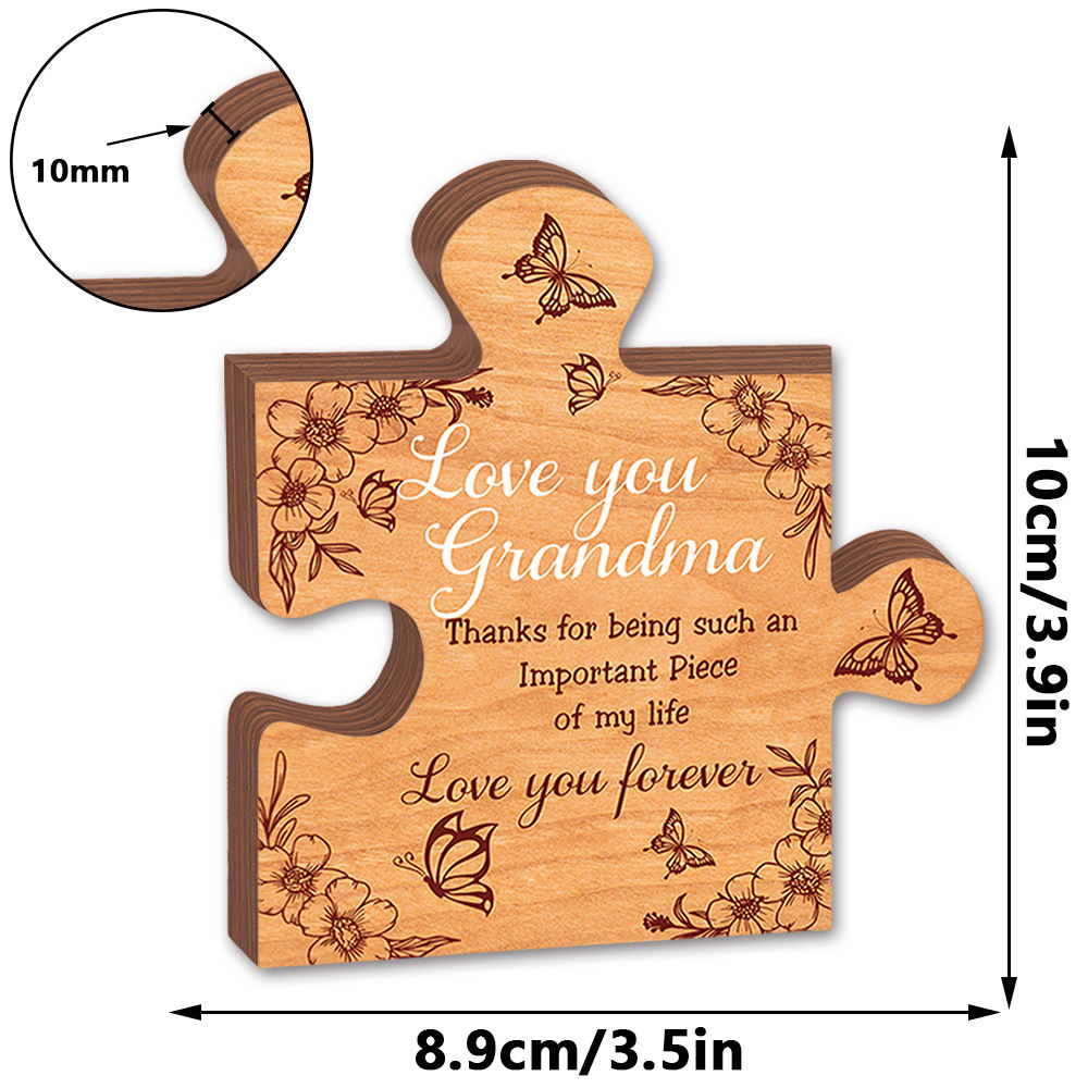 Mother's Day Heart-Shaped Wooden Display Table